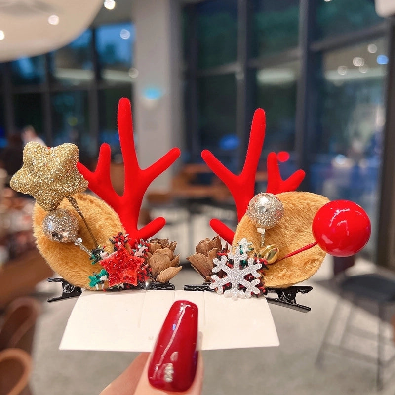 Christmas Cartoon Style Antlers Plastic Festival Costume Props