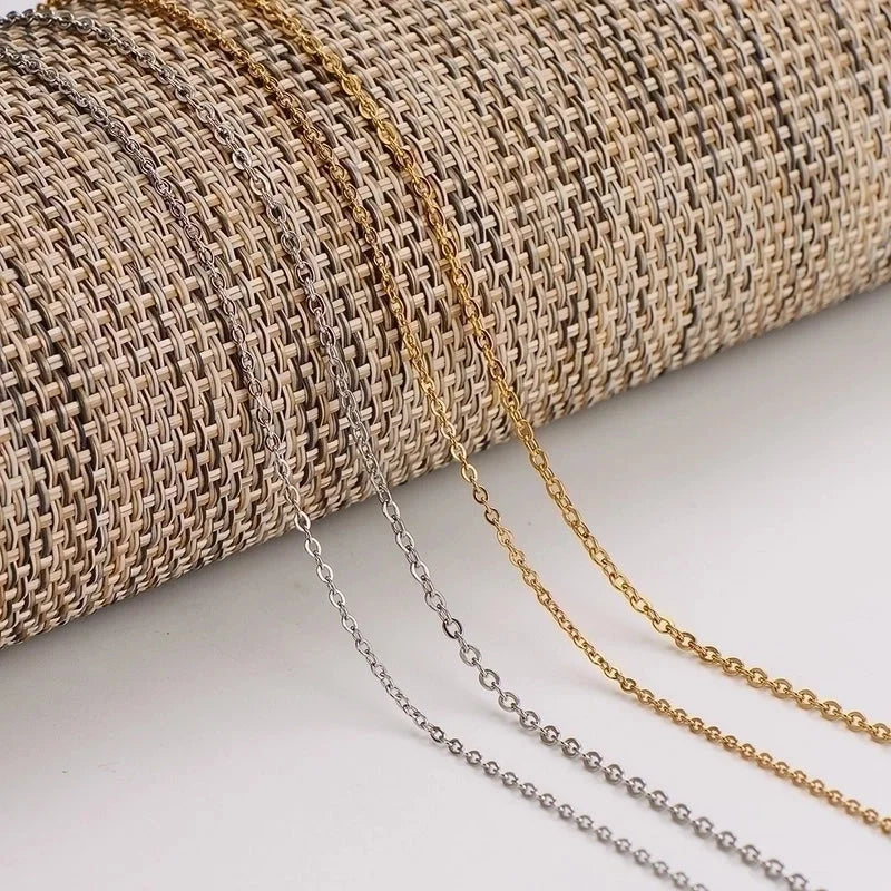 304 Stainless Steel 18K Gold Plated Minimalist Solid Color Choker