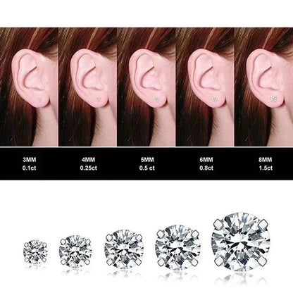 1 Set 1 Pair Minimalist Classic Style Round Plating Inlay Stainless Steel Zircon 18k Gold Plated Ear Studs