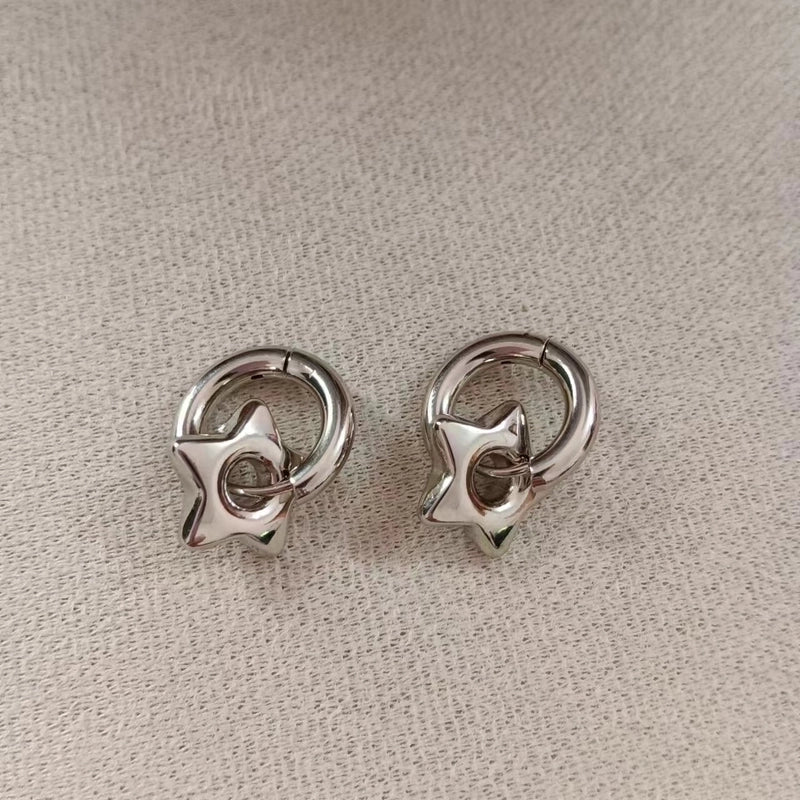 1 Pair Minimalist Classic Style Heart Shape 304 Stainless Steel 18K Gold Plated Earrings