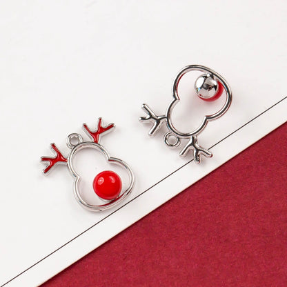 10 PCS/Package Alloy Bow Knot Bell Snowflake Pendant Jewelry Accessories