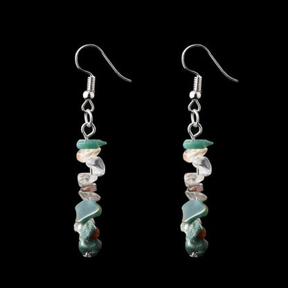Fashion Irregular Natural Stone Handmade Drop Earrings 1 Pair