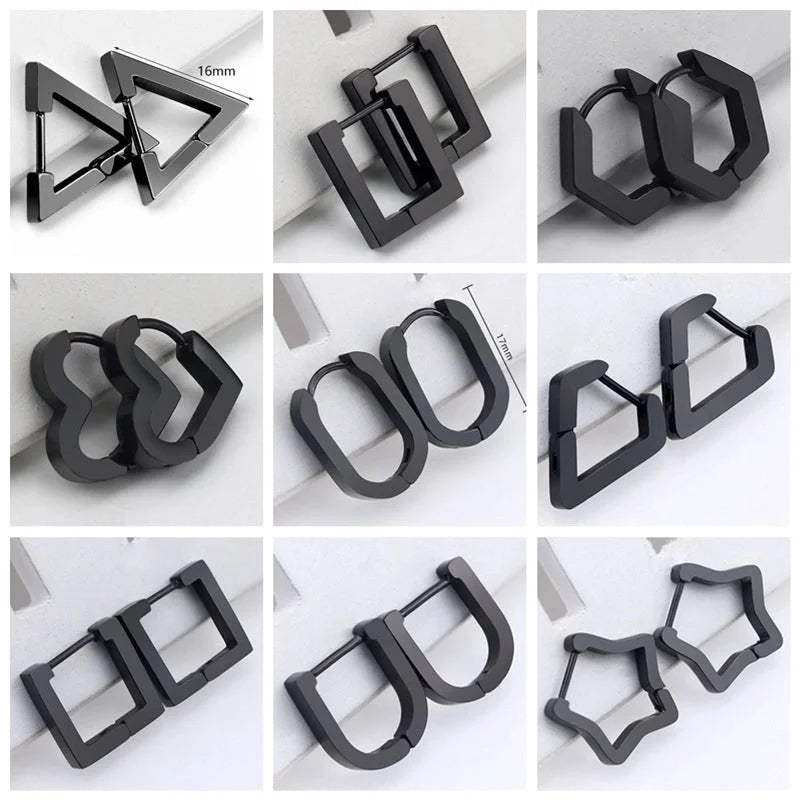 1 Piece Minimalist Solid Color Plating Stainless Steel Silver Plated Earrings