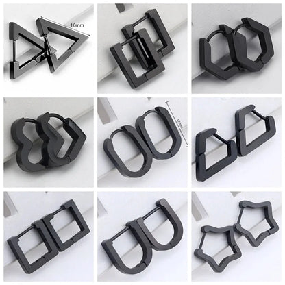 1 Piece Minimalist Solid Color Plating Stainless Steel Silver Plated Earrings