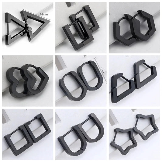 1 Piece Minimalist Solid Color Plating Stainless Steel Silver Plated Earrings