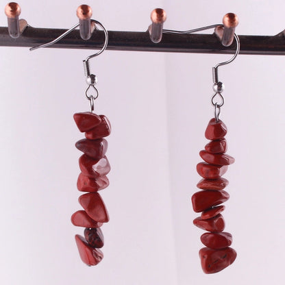 Fashion Irregular Natural Stone Handmade Drop Earrings 1 Pair