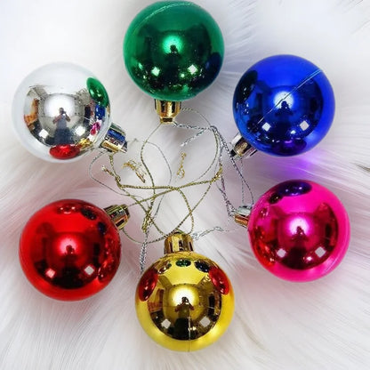 3cm Electroplated Christmas Ball Christmas Holiday Decoration Supplies Plastic Christmas Ball Christmas Tree Decoration Ball