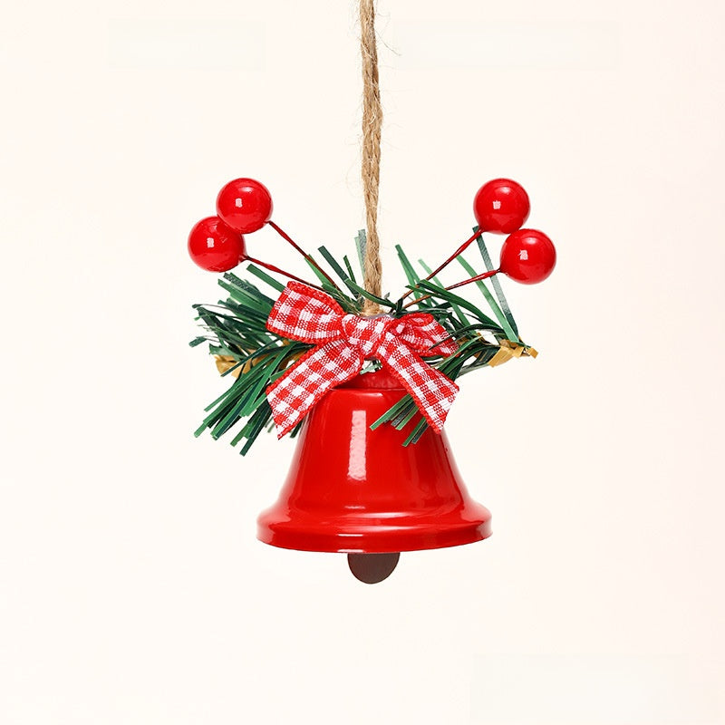 2 Pieces Christmas Iron Bell Ringable Pendant Christmas Tree Decoration Diy Accessories Props Window Christmas Outfit