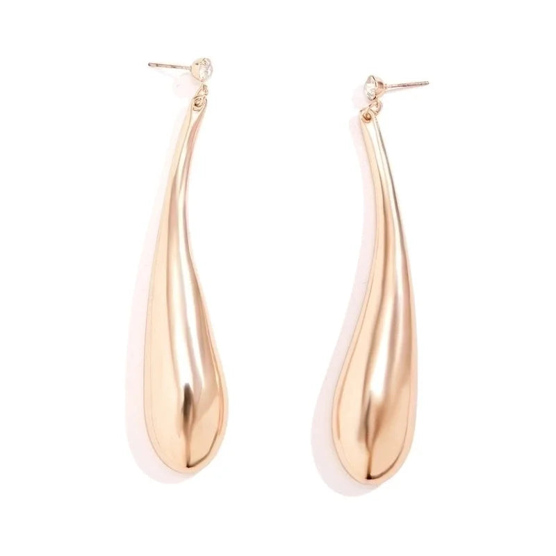 1 Pair Minimalist Oversized Geometric Copper 18k Gold Plated Drop Earrings