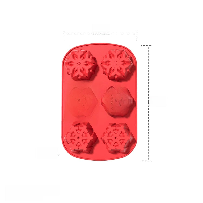 In Stock 6 Even Christmas Silicone Cake Mold DIY Household Kitchen Food Grade Baking Tools Manufacturers