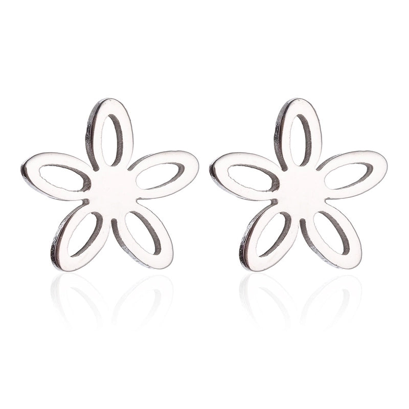 1 Pair Fashion Snowflake Plating 304 Stainless Steel 18K Gold Plated Ear Studs