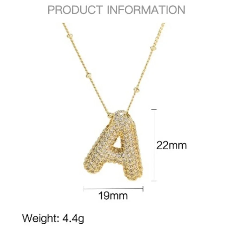 Casual Minimalist Letter Brass Plating Zircon Pendant Necklace 1 Piece