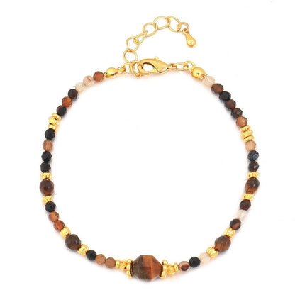 Natural Stone Copper Beaded Irregular Bracelets