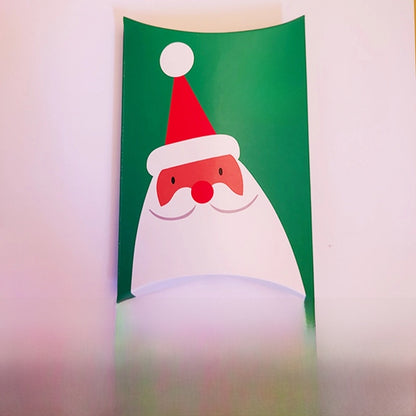Christmas Pillow Box Candy Chocolate Packaging Box Nougat Baking Cookie Box New Year Nut Gift Box Empty Box