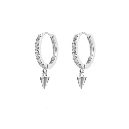 1 Pair Streetwear Devil\'s Eye Heart Shape Butterfly Plating Inlay Copper Zircon Drop Earrings