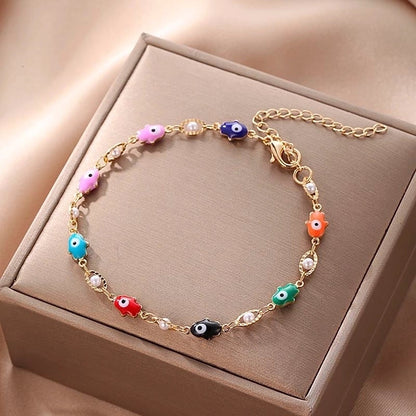 Minimalist Devil's Eye Alloy Copper Hollow Out Bracelets 1 Piece