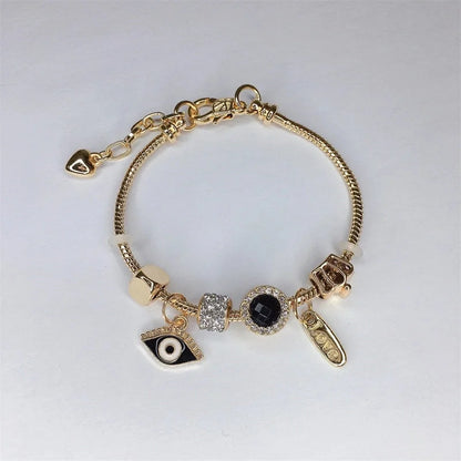 Cute Minimalist Dolphin Heart Shape Flower Stainless Steel Alloy Resin Rhinestones Bangle In Bulk