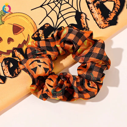 Halloween Funny Pumpkin Hair Tie
