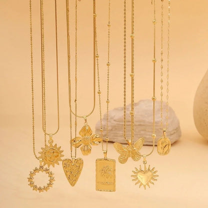 Elegant Streetwear Commute Irregular 304 Stainless Steel 18K Gold Plated Irregular Pendant Necklace