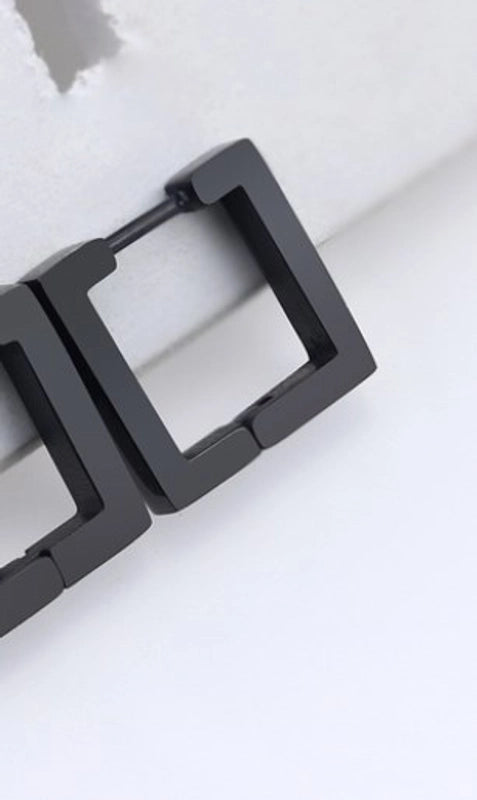 1 Piece Minimalist Solid Color Plating Stainless Steel Silver Plated Earrings