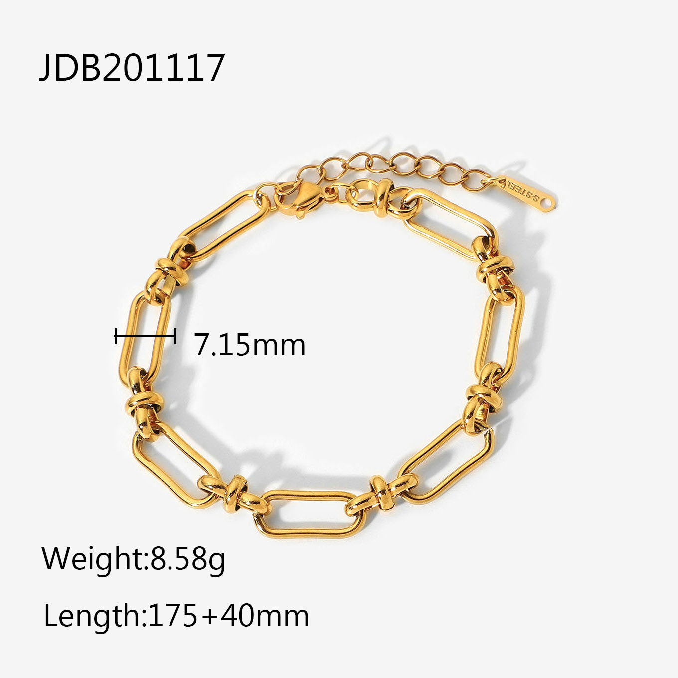 Women IG Style Geometric Stainless Steel 18K Gold Plated Bracelets