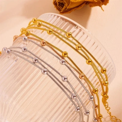 Sweet Minimalist Star Heart Shape Butterfly Titanium Steel 18K Gold Plated Bracelets Anklet