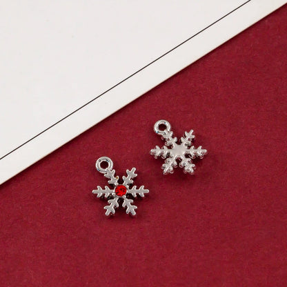 10 PCS/Package Alloy Bow Knot Bell Snowflake Pendant Jewelry Accessories