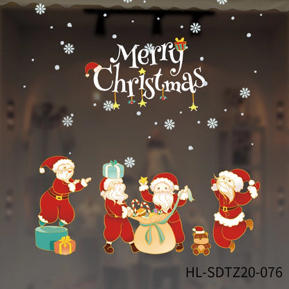 Christmas Nordic Style Christmas Hat Christmas Tree Santa Claus Party Festival Car Window Stickers Static Sticker