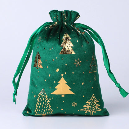 Christmas Minimalist Classic Style Christmas Tree Snowflake Flocking Holiday Daily Gift Bags Gift Wrapping Supplies
