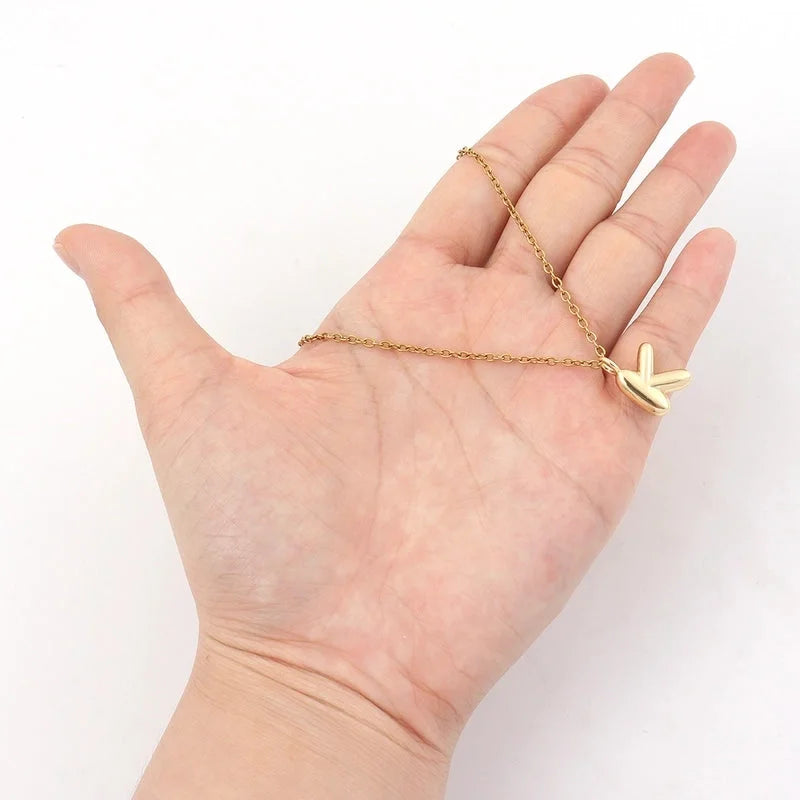 201 Stainless Steel Copper Letter Pendant Necklace