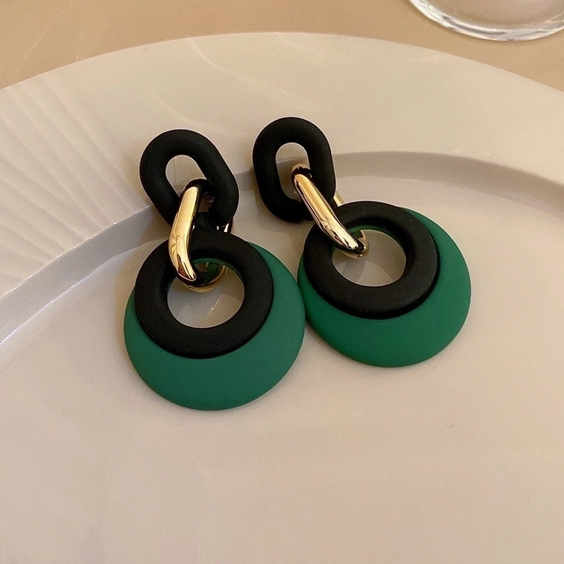 Retro Bear Heart Shape Bow Knot Arylic Alloy Cloth Enamel Artificial Pearls Rhinestones Opal Women\'s Earrings 1 Pair