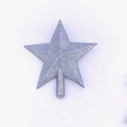 Christmas Stars Christmas Christmas Tree Decorations 23cm Golden Christmas Tree Pendant Five-pointed Star With Gold Powder