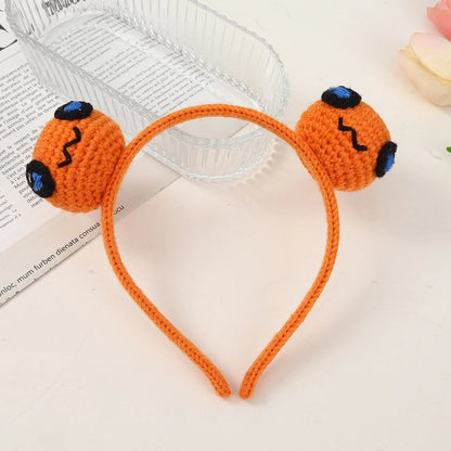 Halloween Cute Women's Pumpkin Snowman Skull Yarn Hair Band
