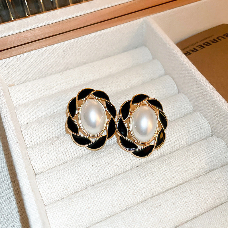 2 Pieces Mid-century Modern Round Geometric Copper Electroplating Earrings