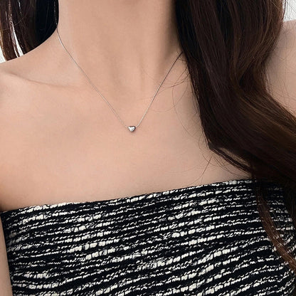 IG Style Minimalist Heart Shape Titanium Steel Plating Necklace