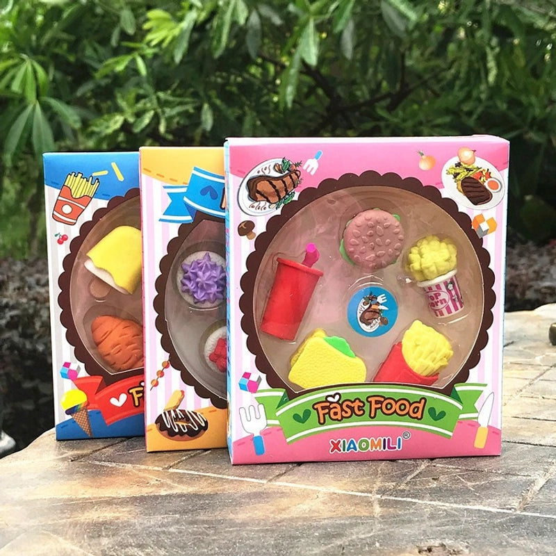 1 Set Cartoon Learning Christmas Rubber Cute