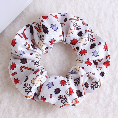 Classic Style Women's Plaid Snowflake Cloth Hair Tie