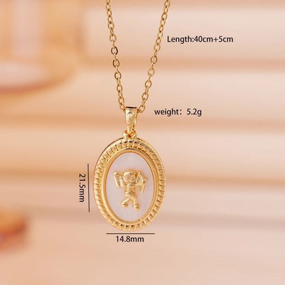 304 Stainless Steel Copper Cable Chain Animal Bear Pendant Necklace