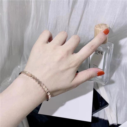 Fashion Geometric Titanium Steel Plating Bangle 1 Piece