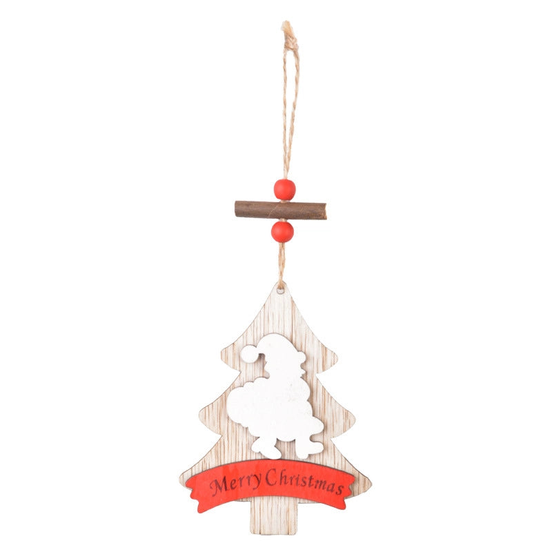 Christmas Cute Christmas Tree Angel Elk Wood Party Festival Hanging Ornaments