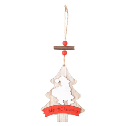 Christmas Cute Christmas Tree Angel Elk Wood Party Festival Hanging Ornaments