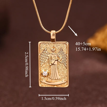 Vintage Style Minimalist Sun Moon Titanium Steel Copper Plating Pendant Necklace