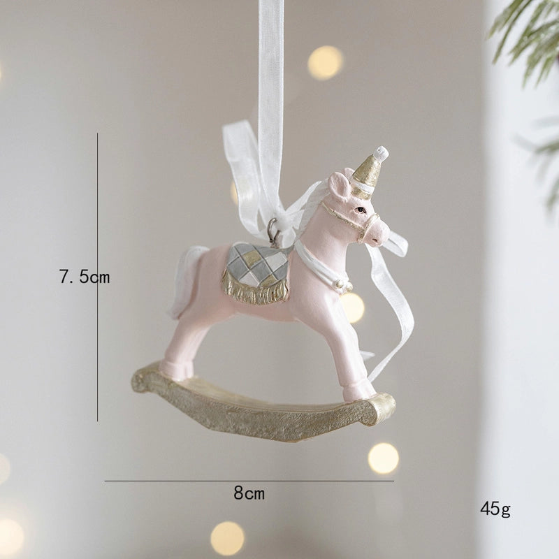 Christmas Elegant Minimalist Heart Shape Resin Holiday Banquet Travel Hanging Ornaments Decorations Hanging Ornaments