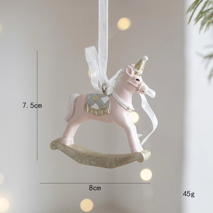 Christmas Elegant Minimalist Heart Shape Resin Holiday Banquet Travel Hanging Ornaments Decorations Hanging Ornaments