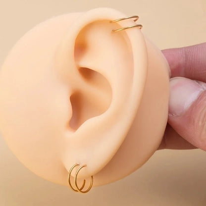 Minimalist Solid Color Stainless Steel Plating Nose Ring 1 Piece