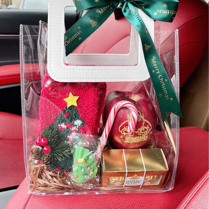 5 Pieces Pine Needle Mini Christmas Tree Accessories Gift Box Decoration Real Flowers Christmas Decoration Snow Powder Snowflake Pine Needle