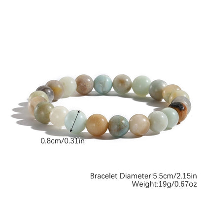 Retro Round Natural Stone Bracelets In Bulk