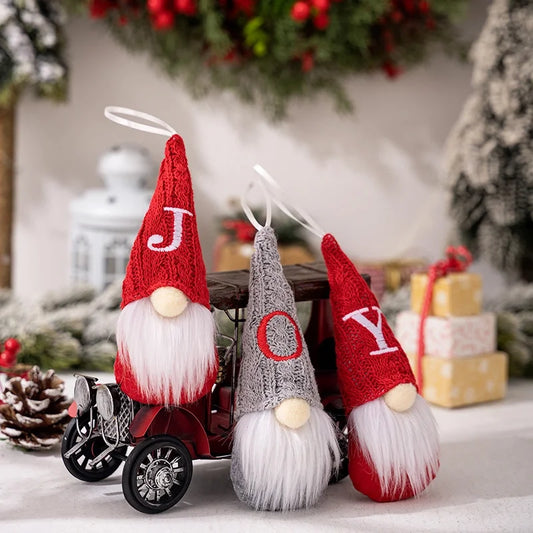 Christmas Minimalist Classic Style Color Block Polyester Holiday Festival Hanging Ornaments Decorative Props
