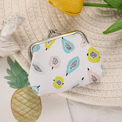 Women's Plant Pu Leather Buckle Kids Wallets