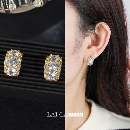 Mosquito Incense Plate Ear Clip Women's Ear Holes Exquisite Pearl Earrings Advanced Hong Kong Style Retro Niche Light Luxury Earrings